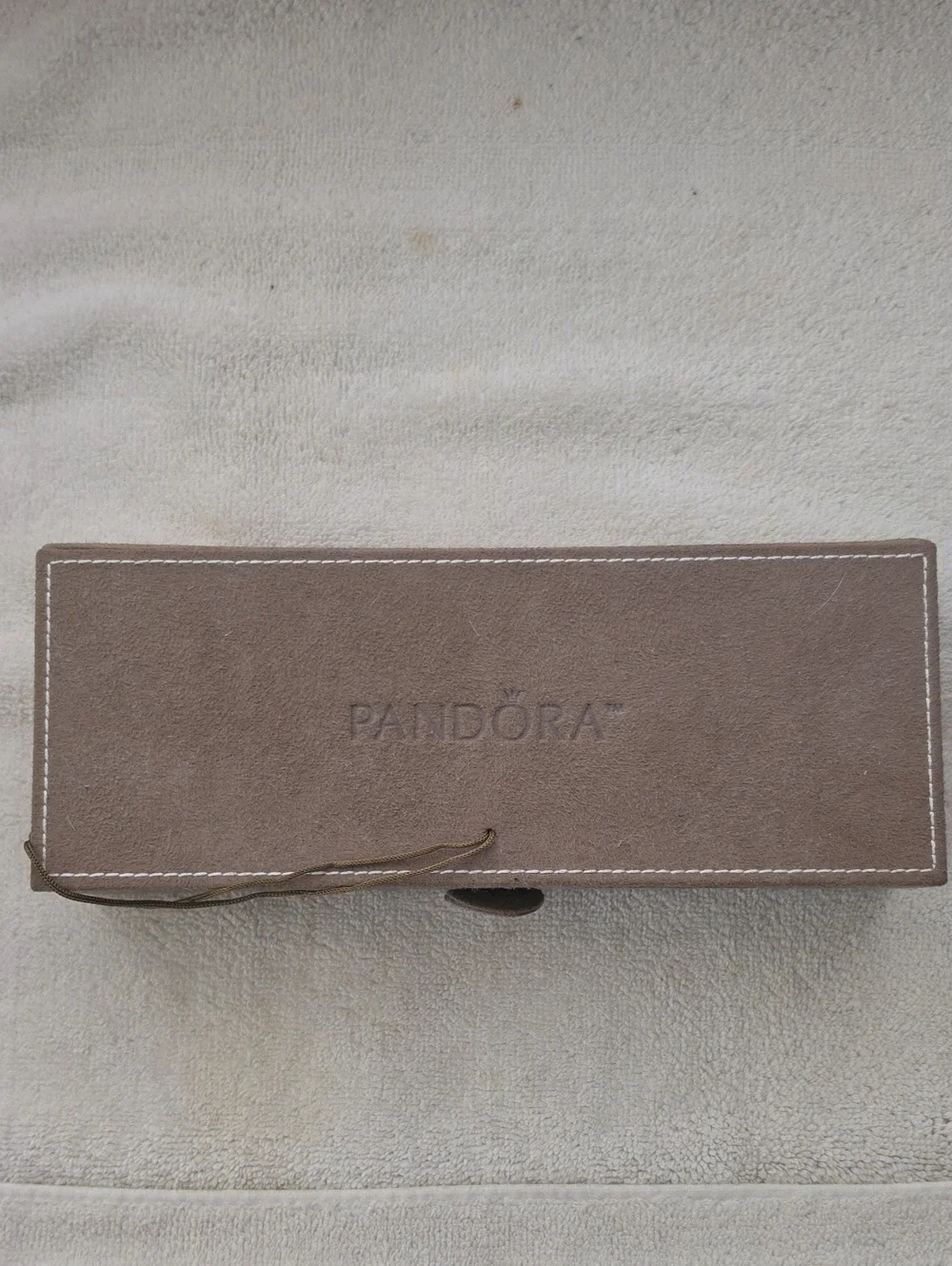 Pandora Taupe Travel Jewelry Case With Inserts.
